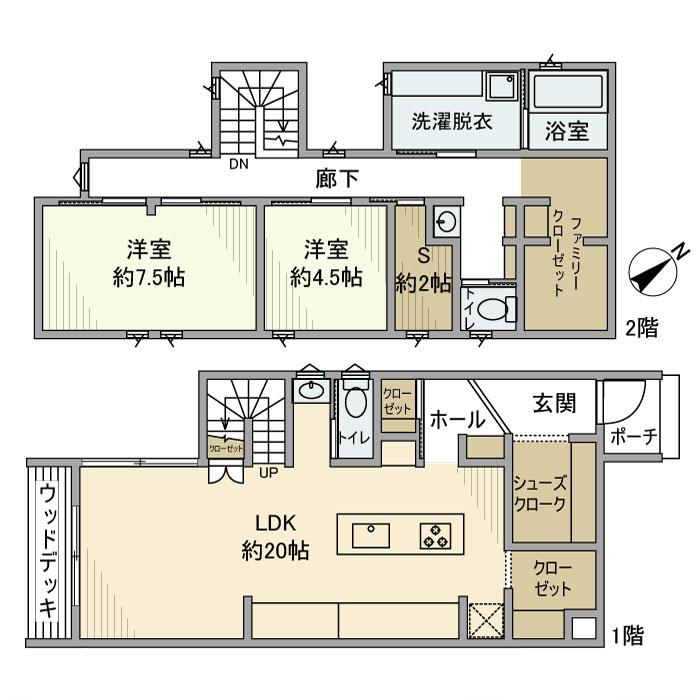 篭田町4丁目戸建の間取り