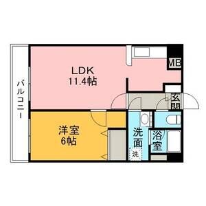 いわきビル今宿の間取り