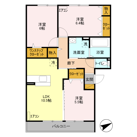 ルンダーベルク Bの間取り