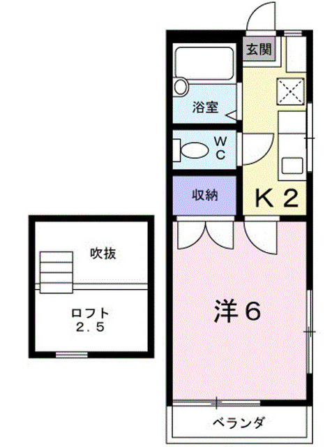アベニュー・02010号室の間取り
