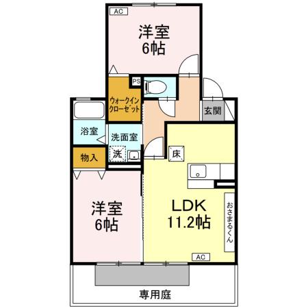 グレースハイム六の坪の間取り