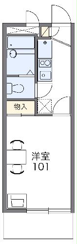 レオパレスツインハイツBの間取り