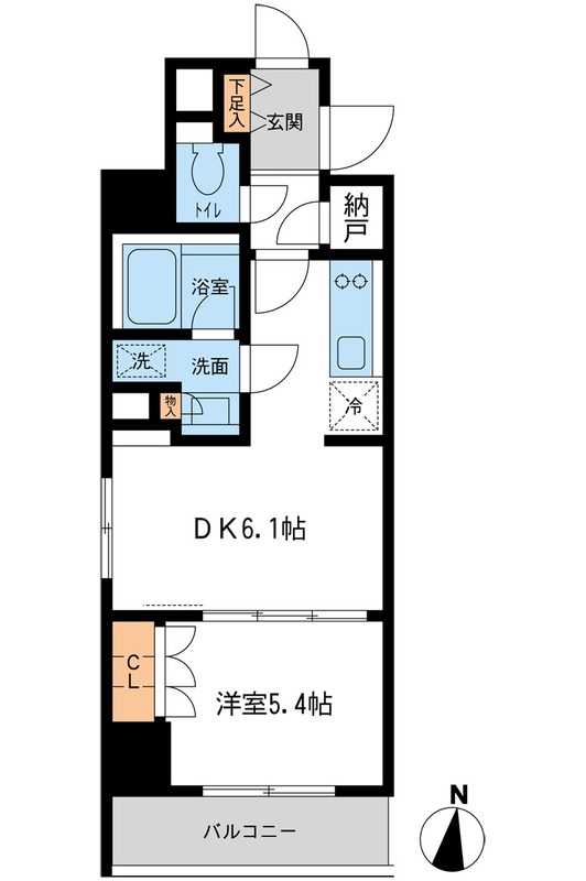 レジデンス両国駅前・0501号室の間取り