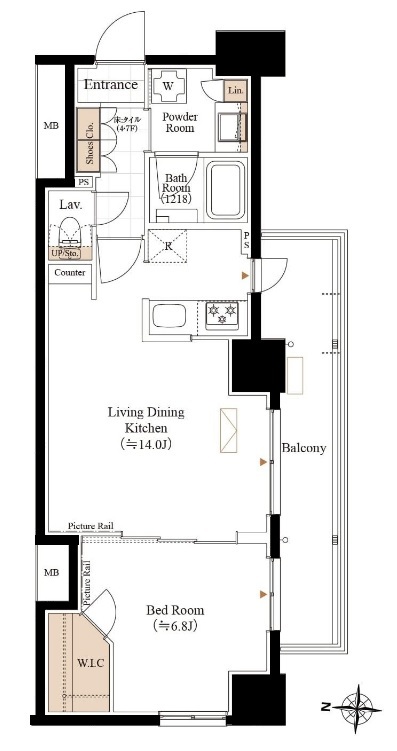 ブランシエスタ両国・0510号室の間取り