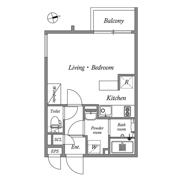 PASEO神楽坂・0203号室の間取り