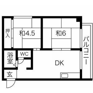 アパートメント吹田Ⅱの間取り