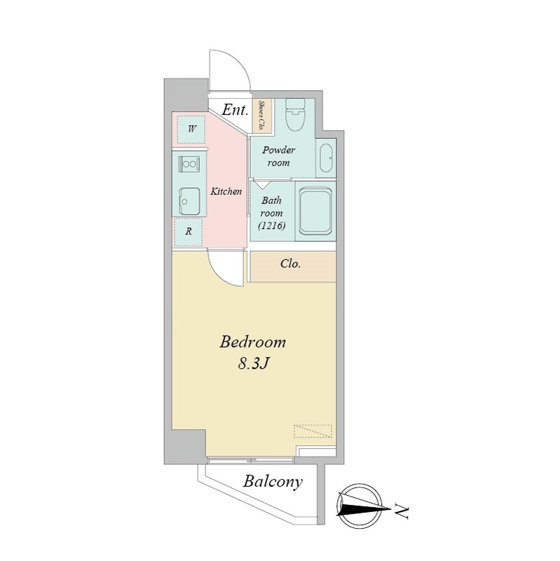 プライムアーバン両国・0304号室の間取り