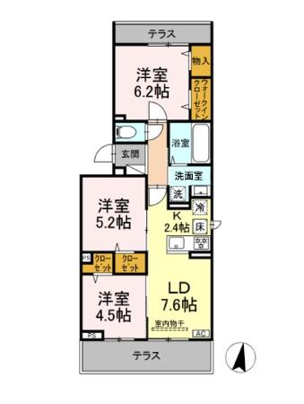 メゾン　シャルム・101号室の間取り