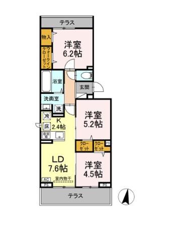 メゾン　シャルム・102号室の間取り