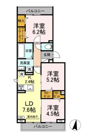 メゾン　シャルム・302号室の間取り