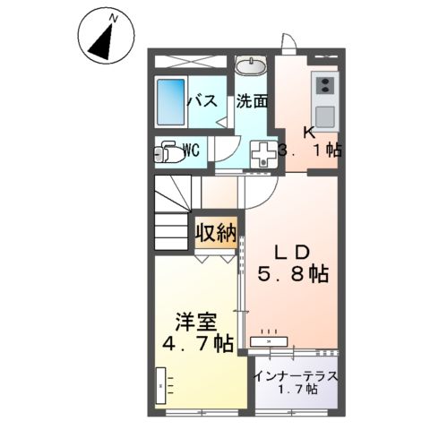 仮)つくば市高見原新築アパートの間取り