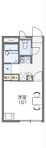 レオパレスフィオーレⅡ・108号室の間取り
