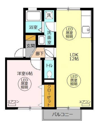 メゾン森PartⅦ・Ⅷの間取り