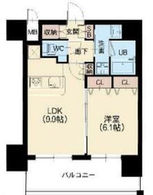 スプランディッド江坂駅前の間取り
