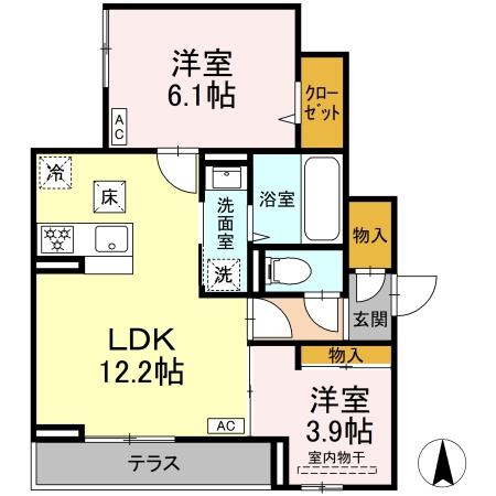 With Grace Heaven・101号室の間取り