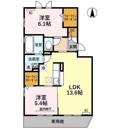 パームフェリーチェ A棟の間取り