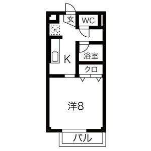 Sun Flower 正木Ⅰ・112号室の間取り