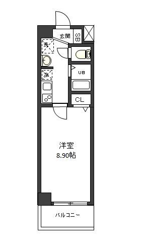 コンフィアンサ等々力・0403号室の間取り