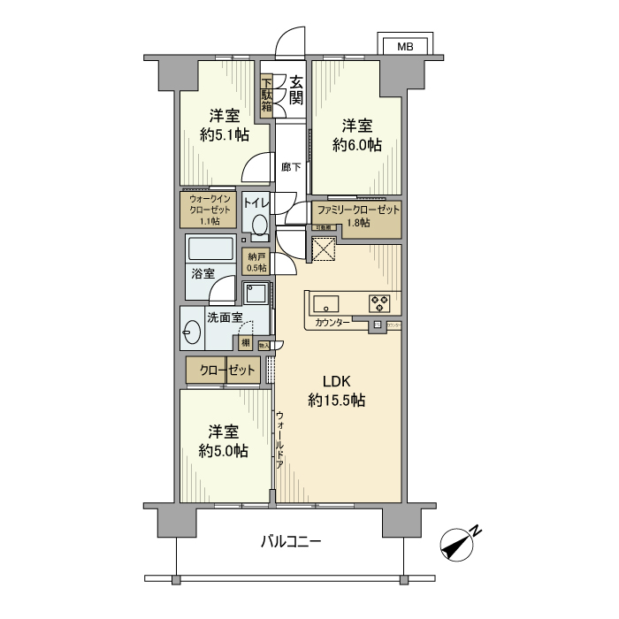 ソライエ流山おおたかの森の間取り