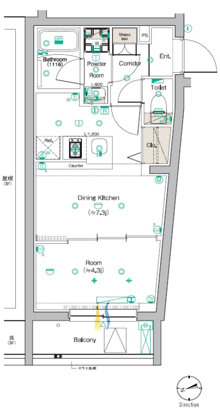 SYFORME KOMAGOMEⅡの間取り