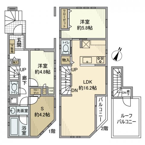 野方戸建の間取り