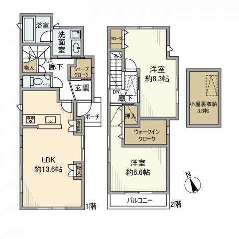 千里山月が丘戸建の間取り