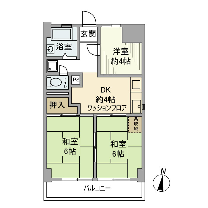 富士見台ファミリーマンションの間取り