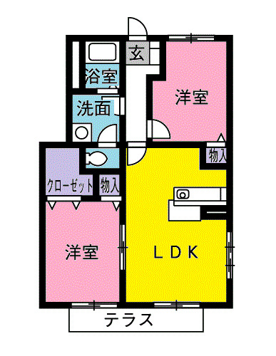 サンパティークBの間取り
