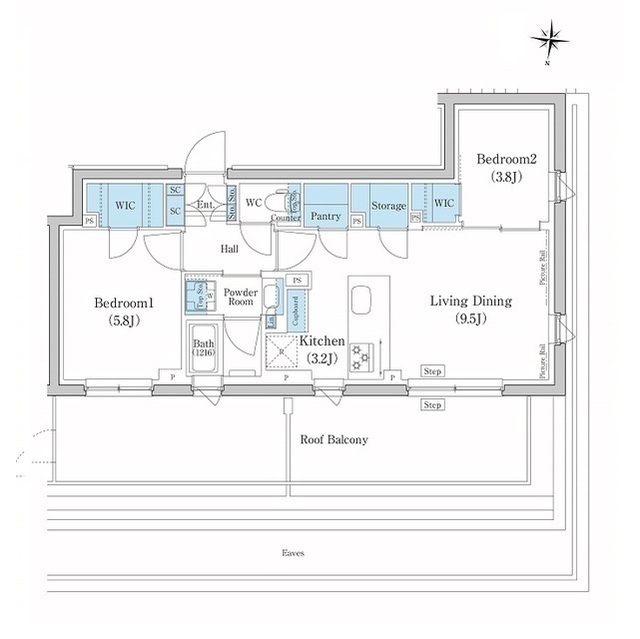 スタイリオ池上SOUTHの間取り