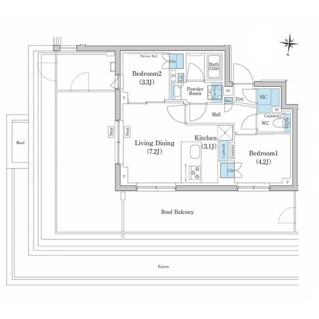 スタイリオ池上SOUTHの間取り
