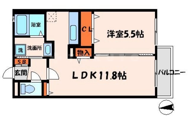 シャーメゾンひえ島の間取り