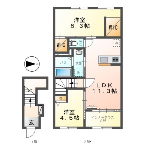 Bright Nest (ブライトネスト)の間取り