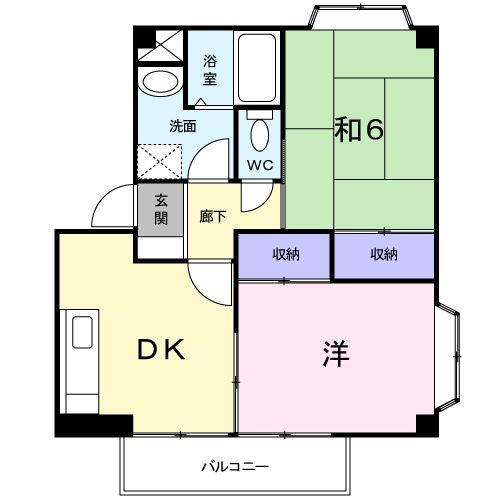 エルディム山本・02020号室の間取り