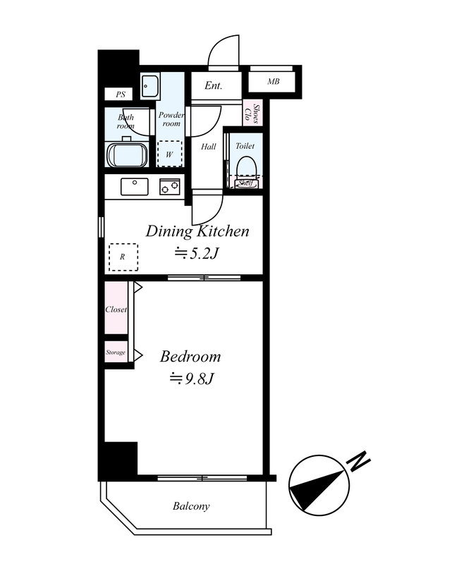 メインステージ横濱伊勢佐木の間取り