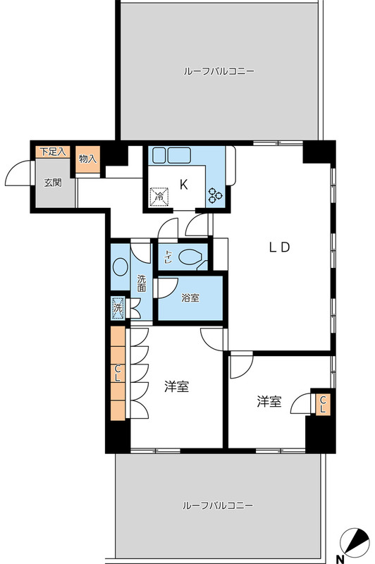 柳橋レジデンス・1106号室の間取り