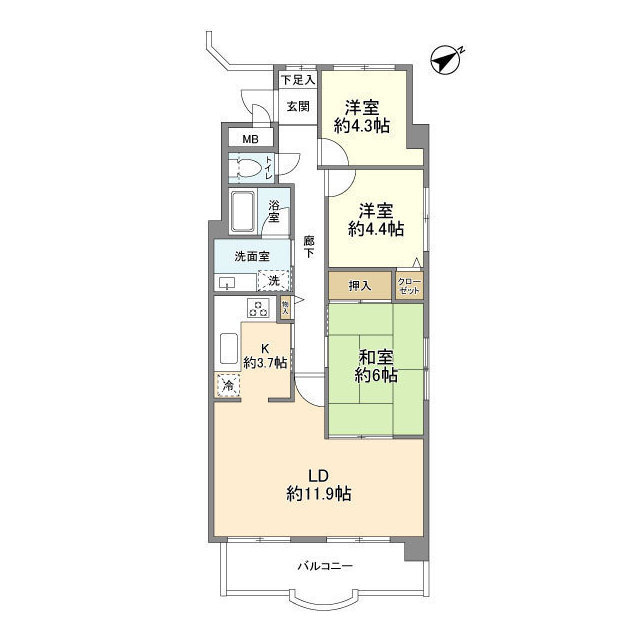 アーテイザン西船橋の間取り