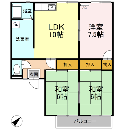 コスモハイツエデンの間取り