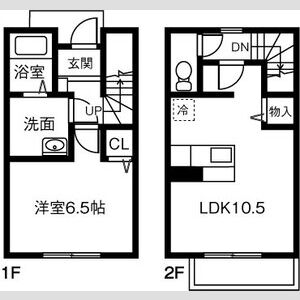 Maisonette land 千代崎駅 Bの間取り