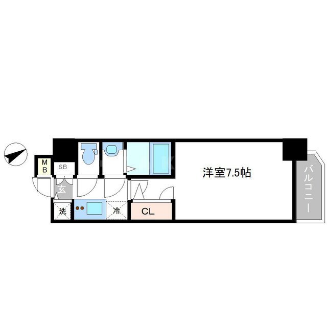S-RESIDENCE大阪九条Northの間取り