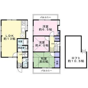 北中沢2丁目貸家の間取り