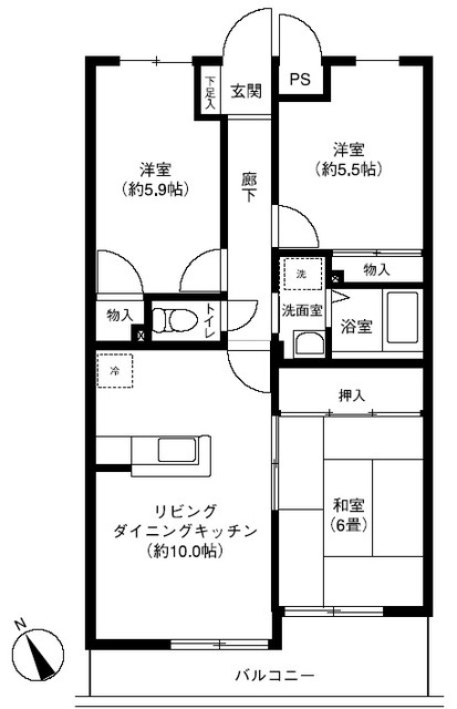 ソレイユモトニの間取り