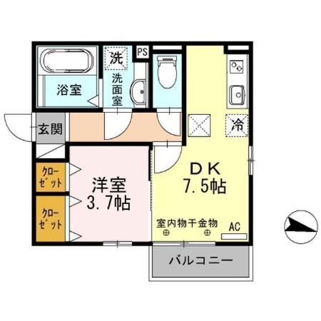 よろづや5 Bの間取り
