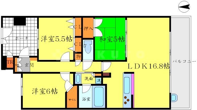 ディークラディア豊中少路スターブルゲートの間取り