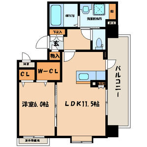 CREST FINE VIEWの間取り