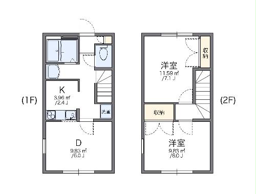 レオパレスWestValley2の間取り