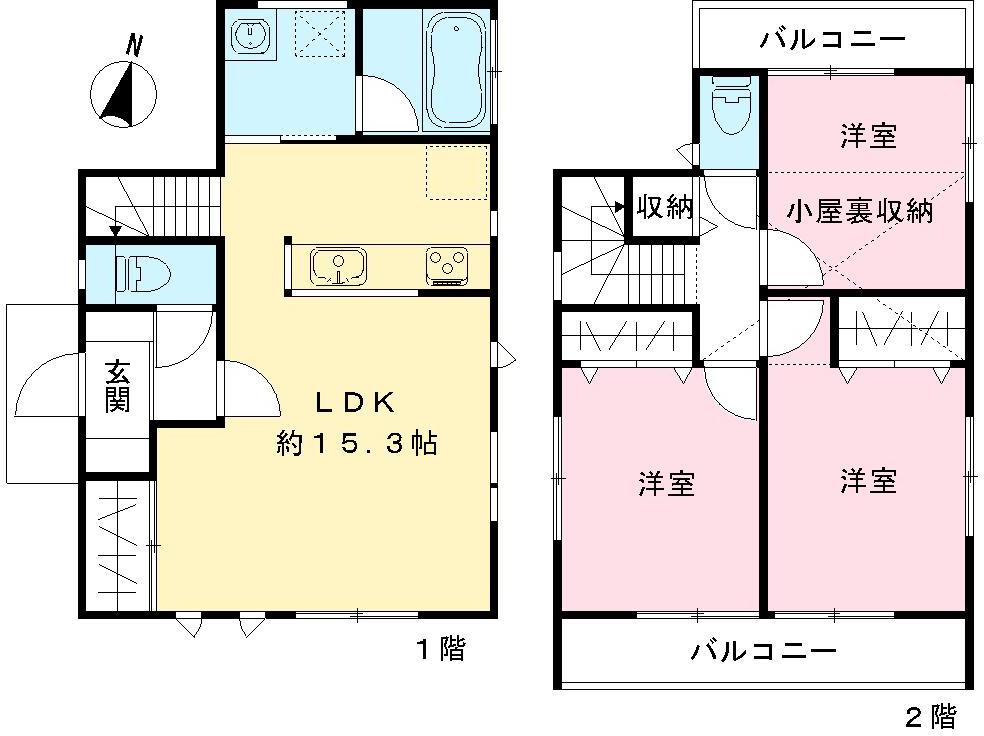 さいたま市岩槻区城南4丁目戸建の間取り
