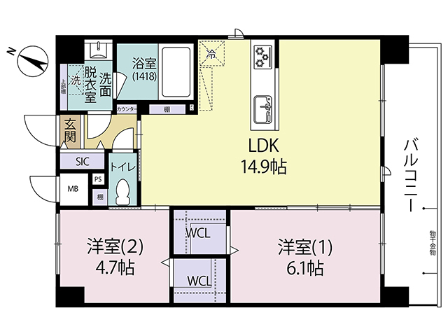 Arista箱崎の間取り