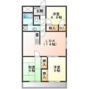 プロミネント四日市 の間取り