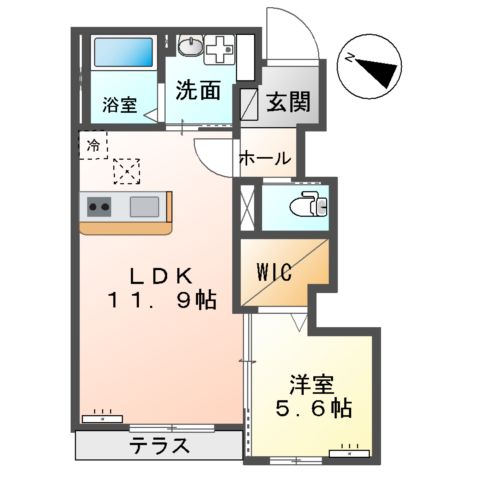 ムーンローズ香貫(新築アパート)の間取り