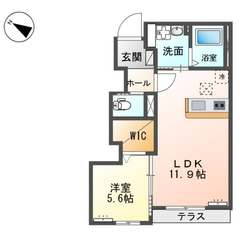ムーンローズ香貫(新築アパート)の間取り